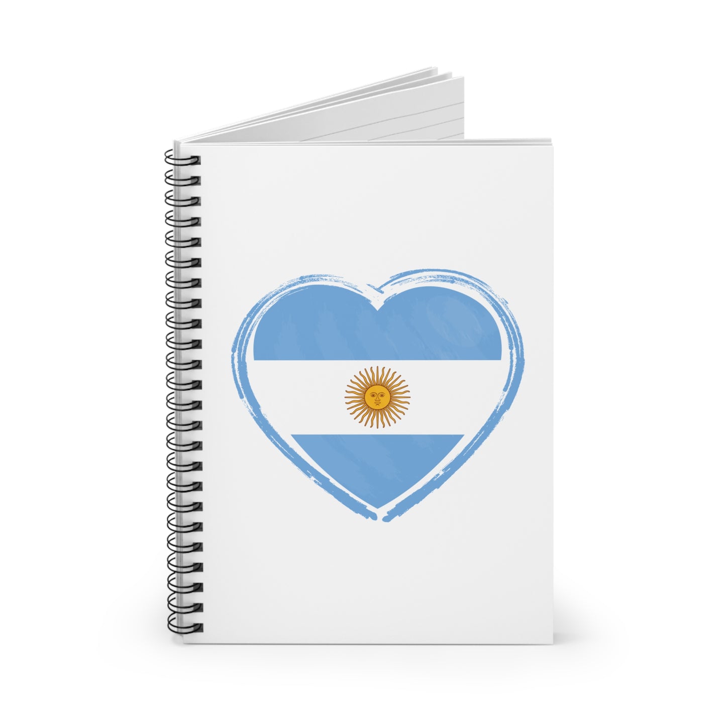 Argentina Heart Spiral Notebook - Ruled Line