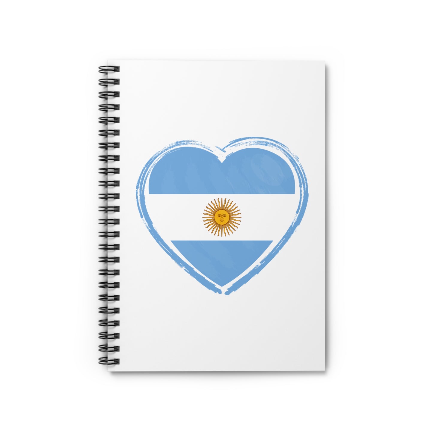 Argentina Heart Spiral Notebook - Ruled Line