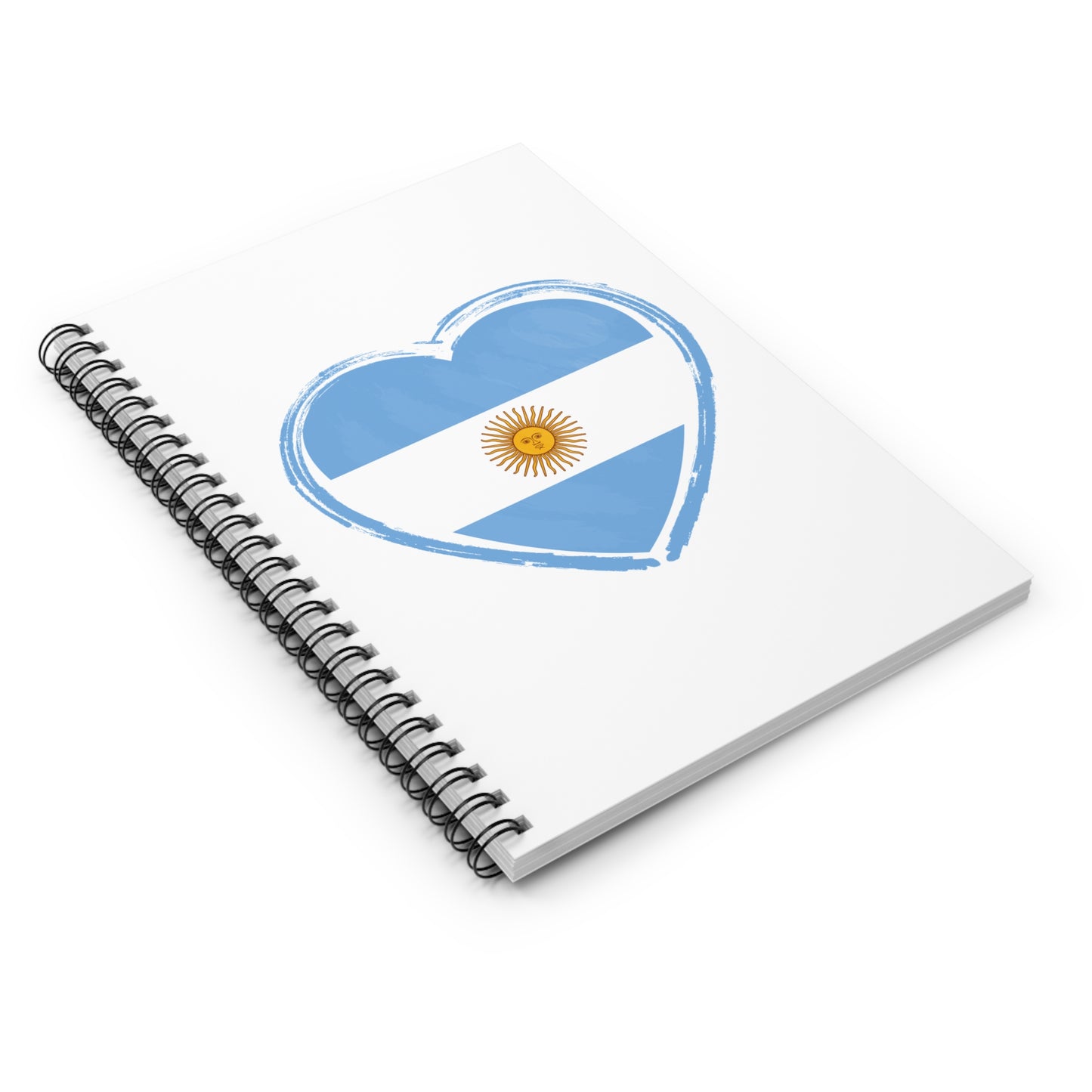 Argentina Heart Spiral Notebook - Ruled Line