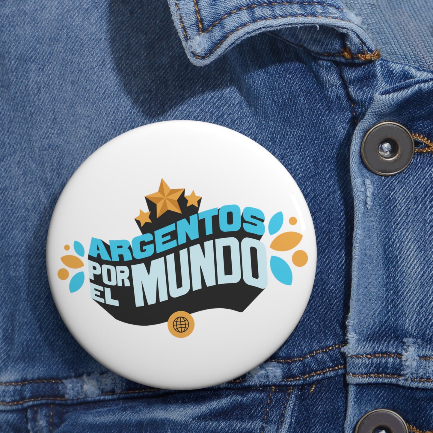 Argentos Por El Mundo Pin Buttons