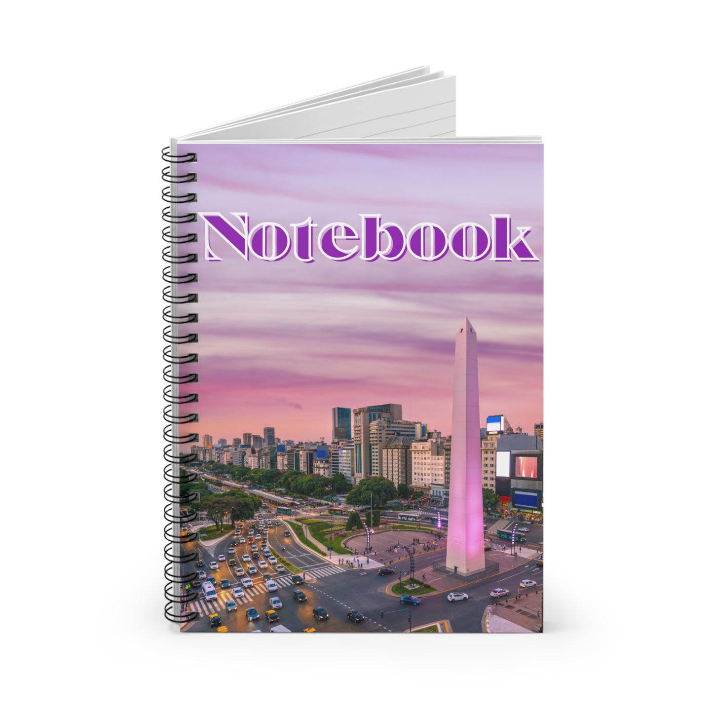 Obelisco en Argentina Spiral Notebook - Ruled Line