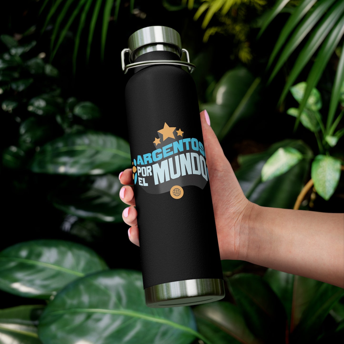 Argentos Por El Mundo Copper Vacuum Insulated Bottle, 22oz