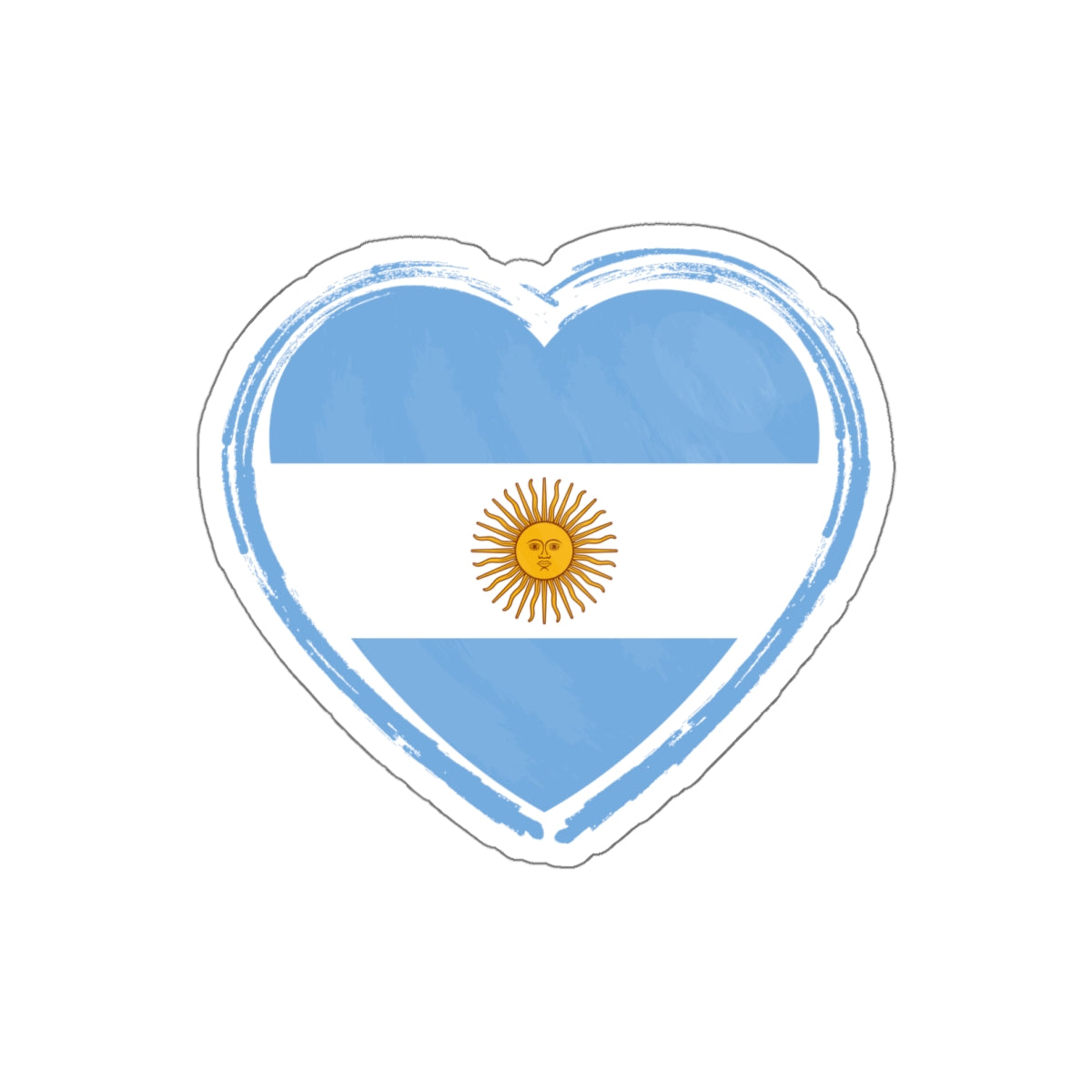 Sticker Corazon Argentina