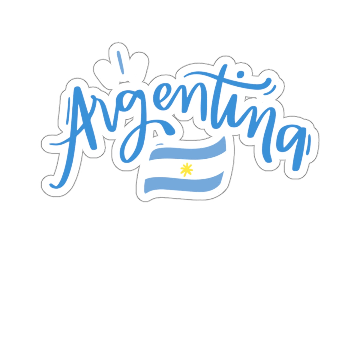 Argentina con Bandera Sticker