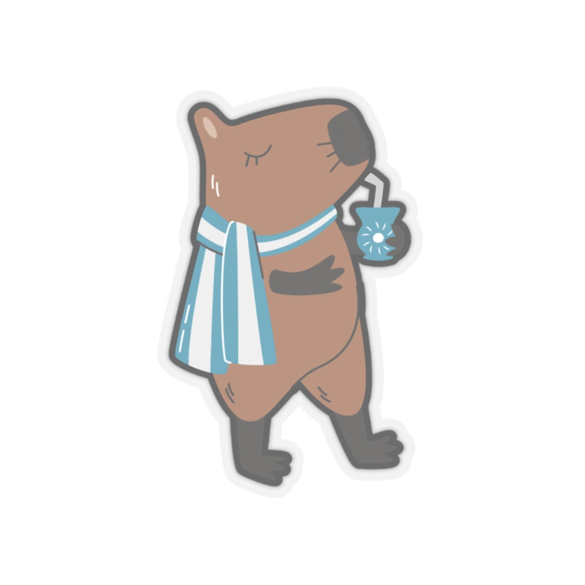 Capibara Tomando Mate Argentina Sticker