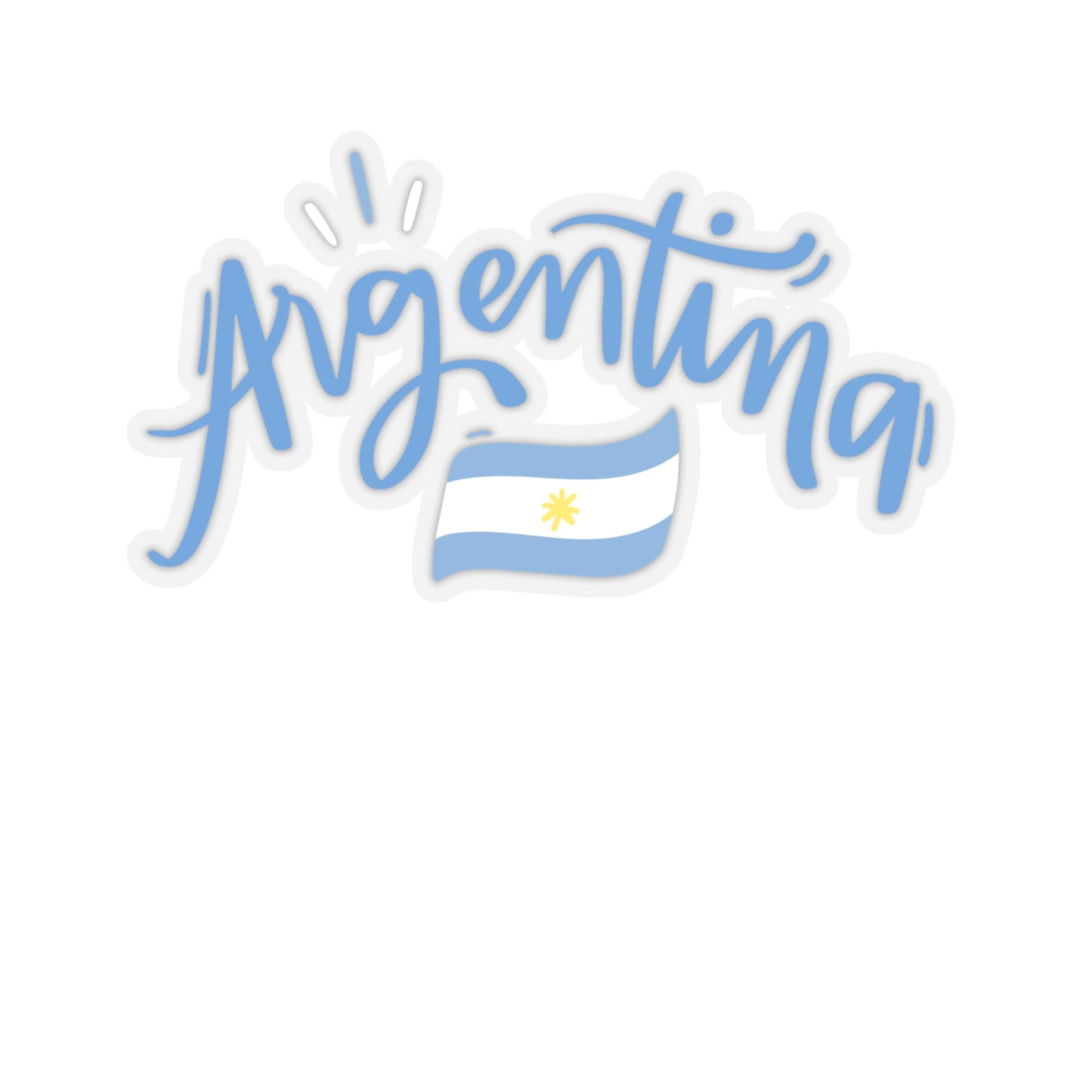 Argentina con Bandera Sticker