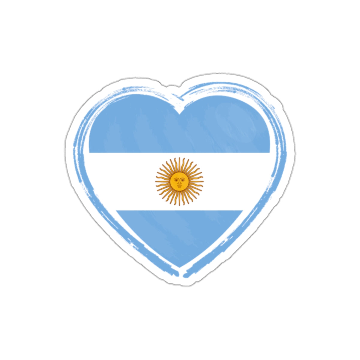 Sticker Corazon Argentina