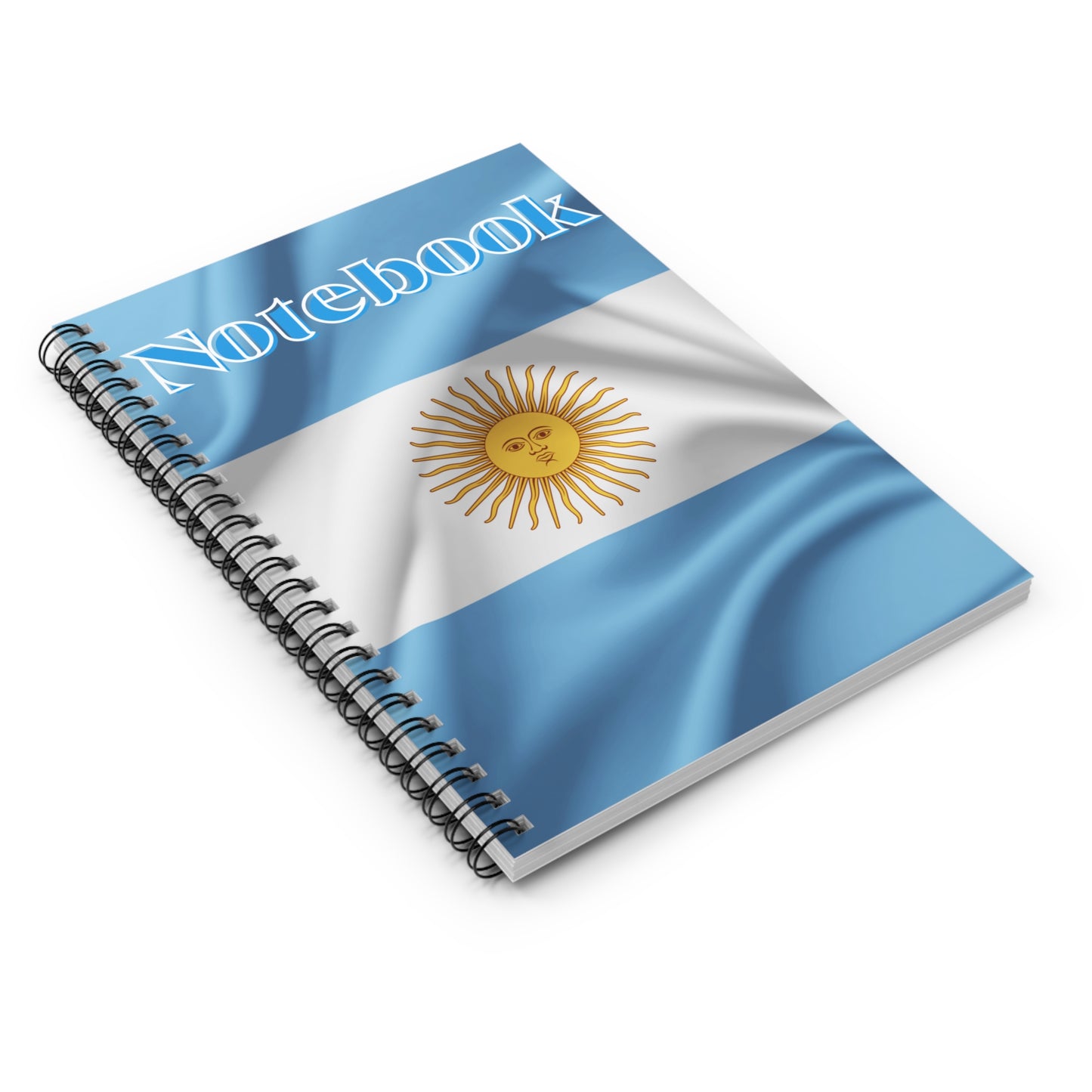 Bandera de Argentina Spiral Notebook - Ruled Line