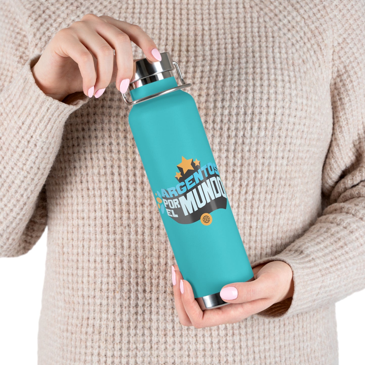 Argentos Por El Mundo Copper Vacuum Insulated Bottle, 22oz