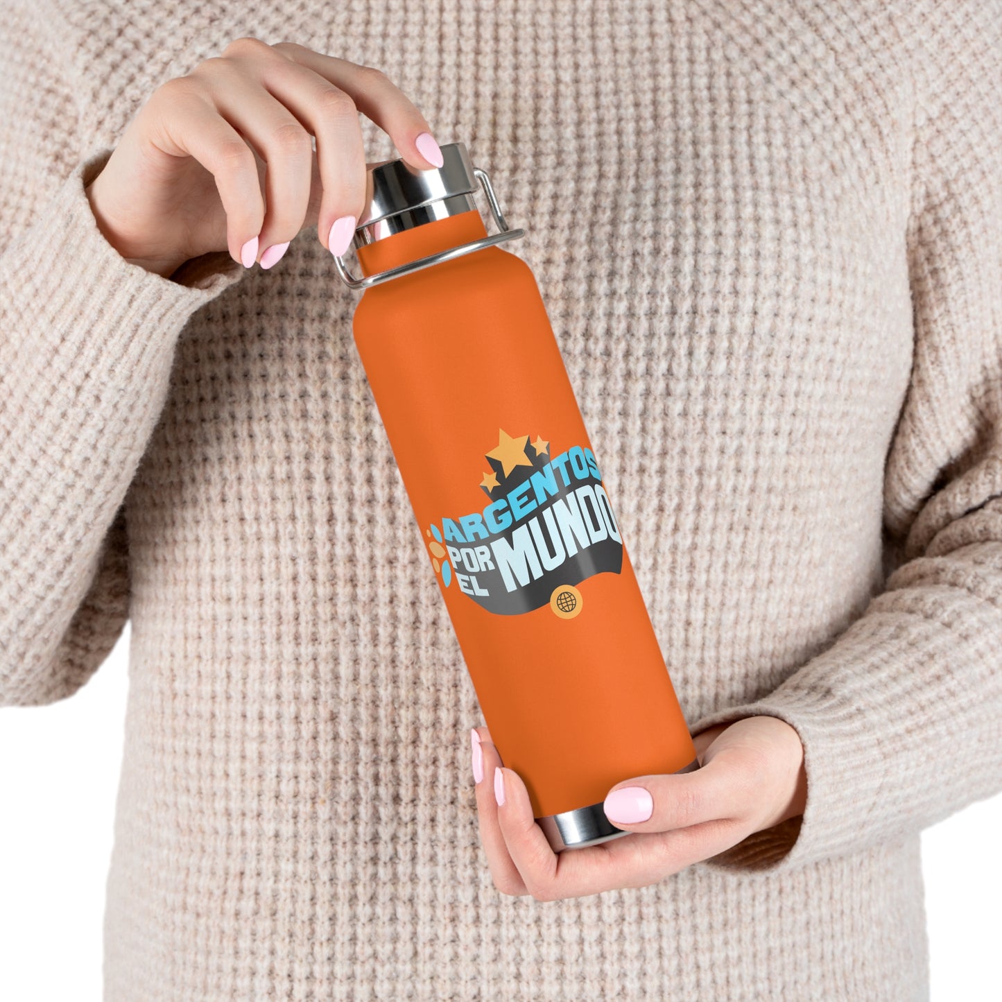 Argentos Por El Mundo Copper Vacuum Insulated Bottle, 22oz