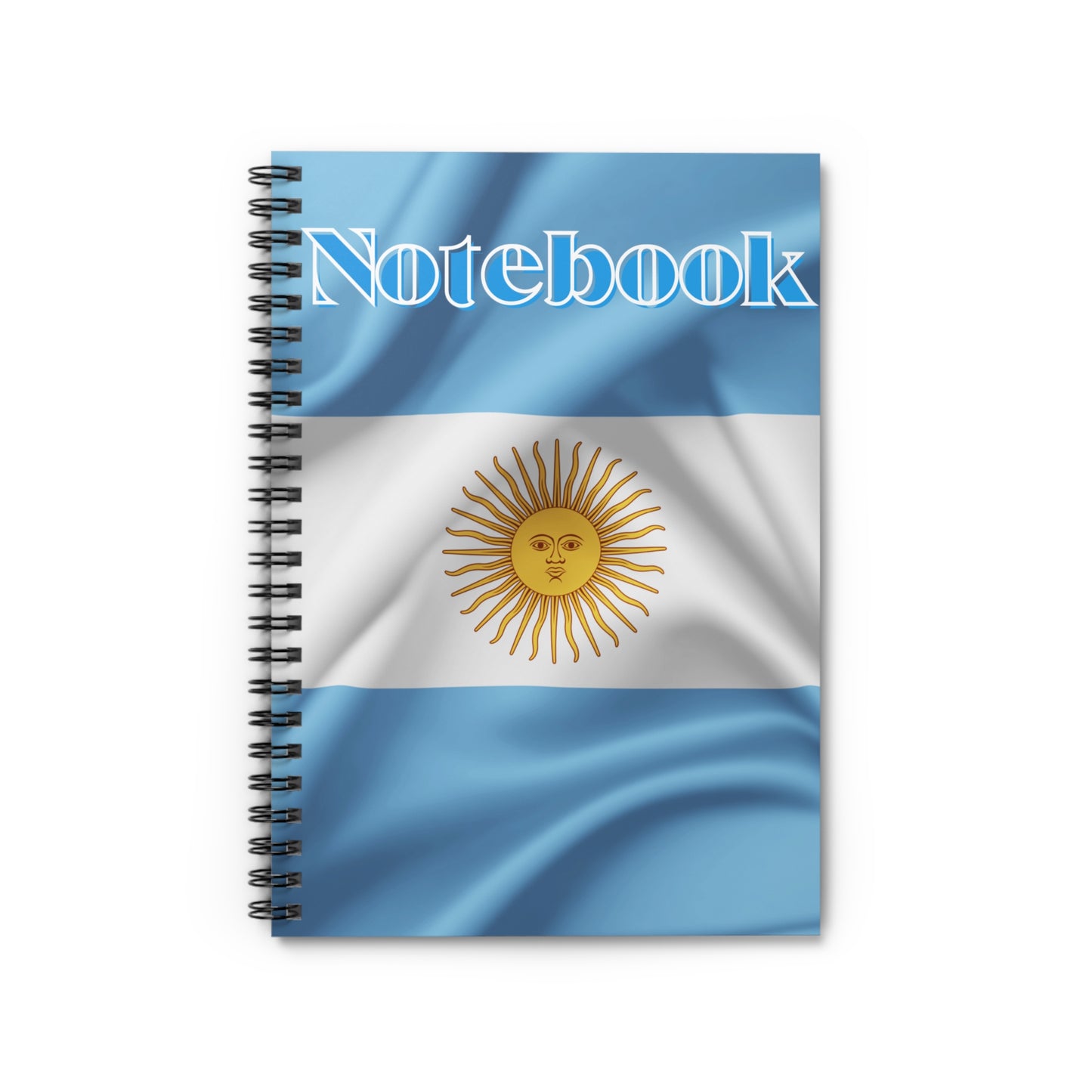 Bandera de Argentina Spiral Notebook - Ruled Line