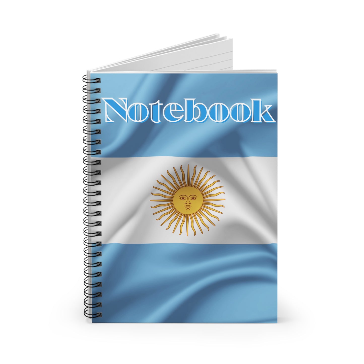 Bandera de Argentina Spiral Notebook - Ruled Line