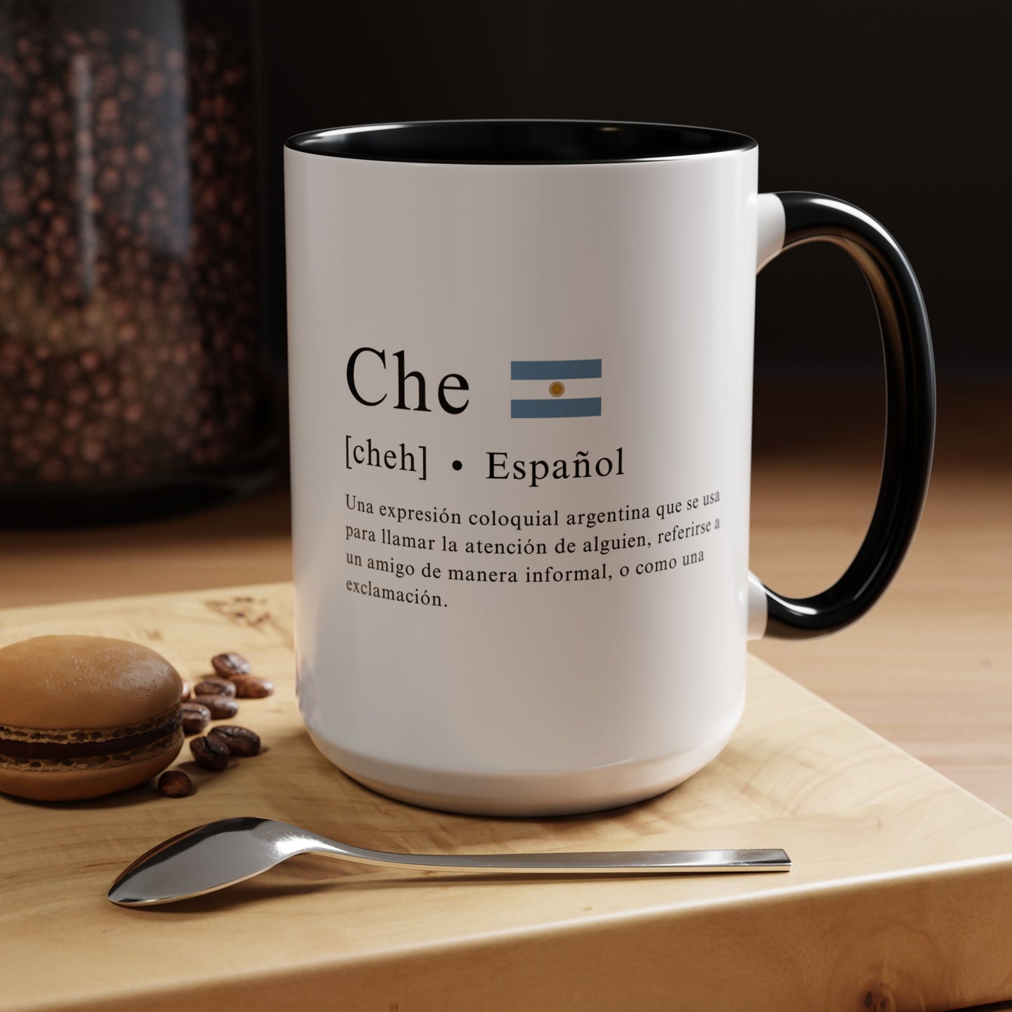 Taza "Che" con Definición y Bandera Argentina