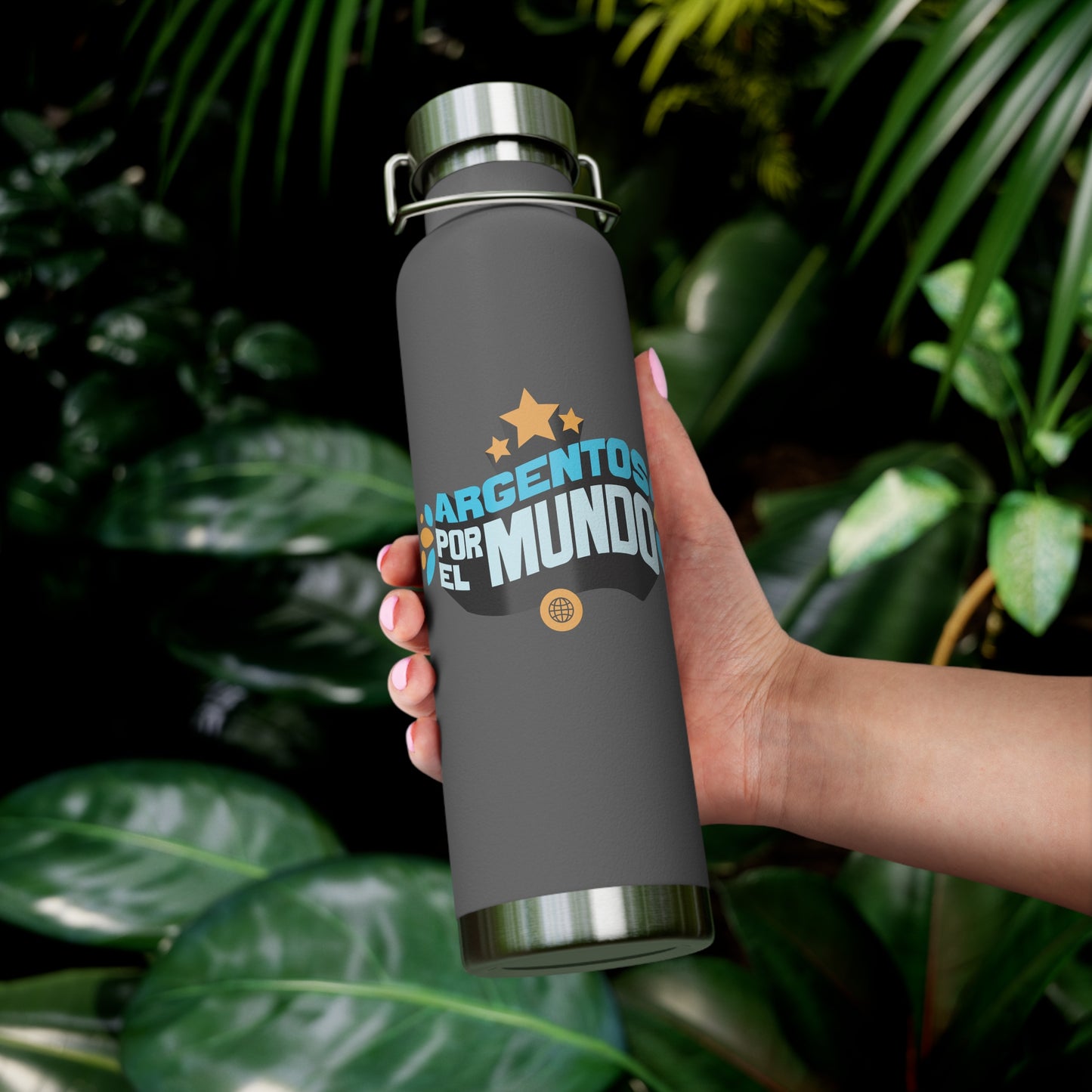 Argentos Por El Mundo Copper Vacuum Insulated Bottle, 22oz