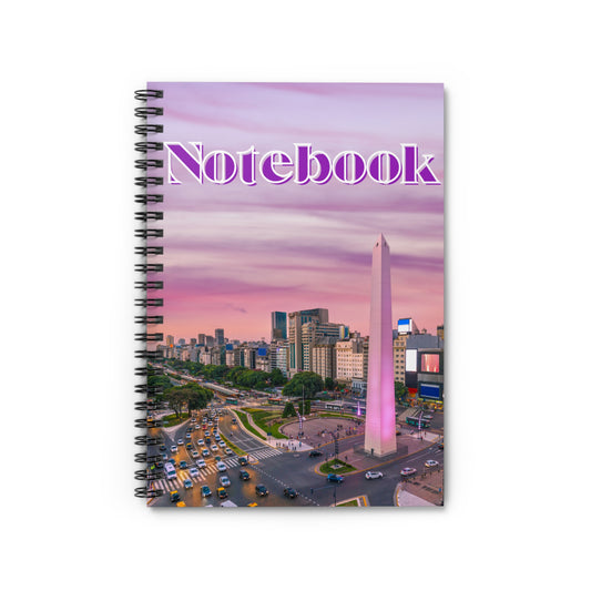 Obelisco en Argentina Spiral Notebook - Ruled Line