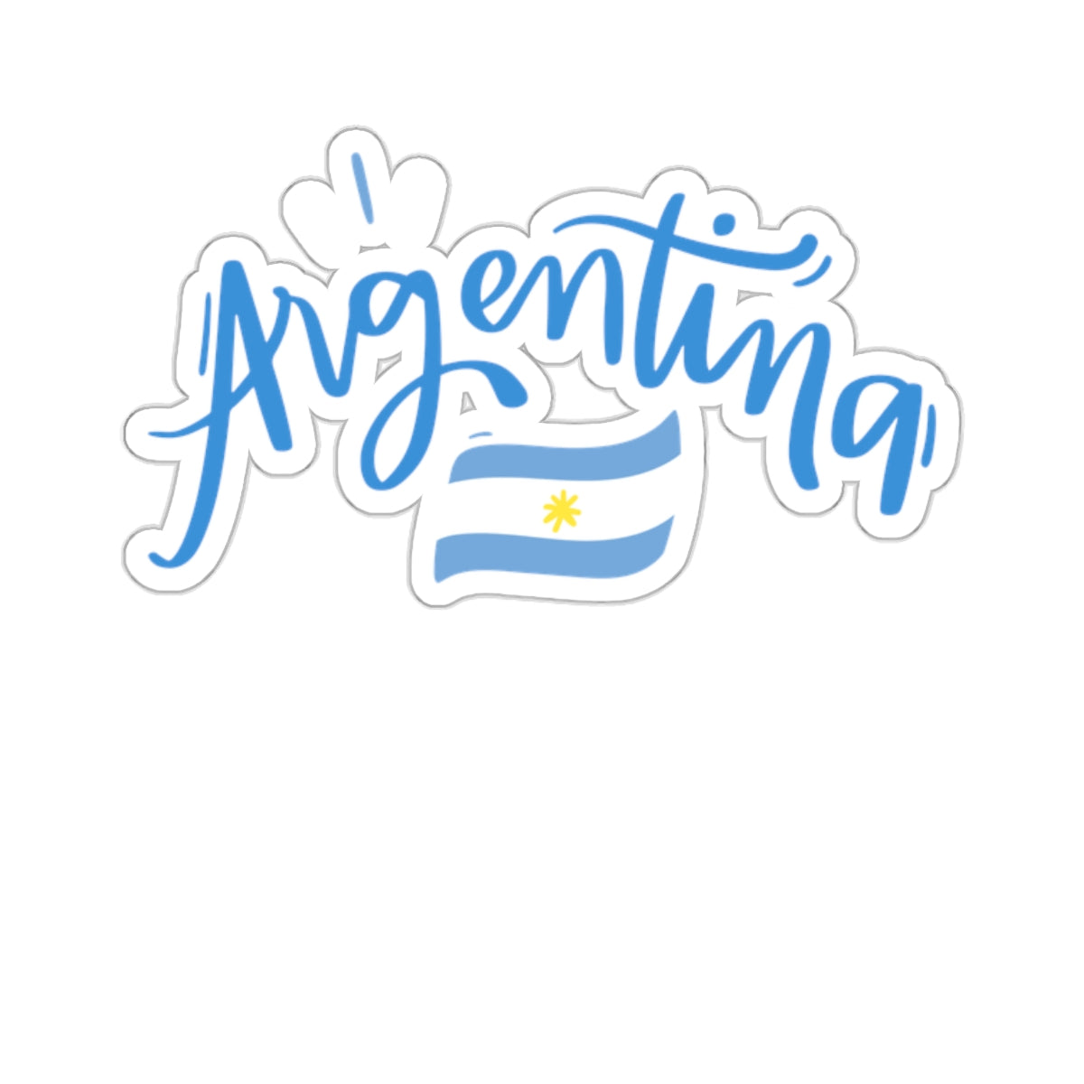 Argentina con Bandera Sticker